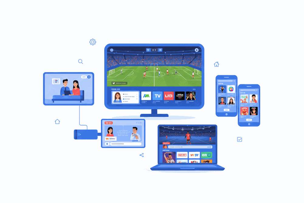 turbot iptv works on Smart TV, phone, tablet, laptop, and streaming devices